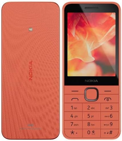 Nokia 215 4G Dual SIM Keypad Phone, 4G, Long Battery Life, Games, FM Radio, Durable Design, Peach