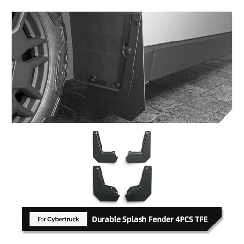 Guardabarros para Tesla Cybertruck 2024-2026: protector de rueda trasera 3