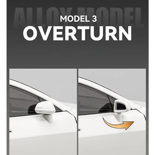 Image of Invite Enterprise Exclusive Alloy Metal Pull Back Die-Cast Car 1:24 Big Tesla Model 3 Toy Car Diecast Metal Pullback Toy Car With Openable 6 Doors,Light Music Boys Gifts Toys(Tesla Model 3-White)