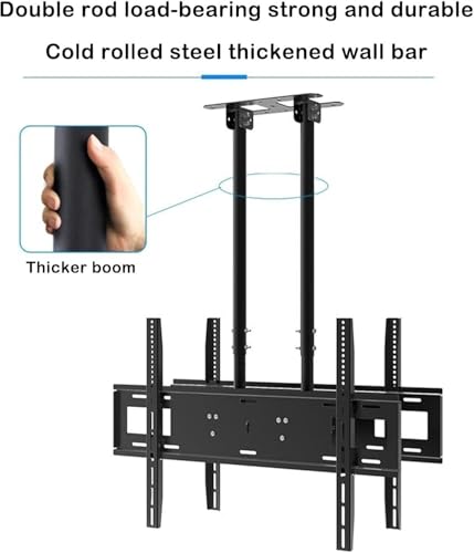 Support TV mural orientable et télescopique pour plafond suspendu - 6