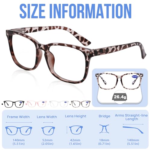 Image of 4 PACKS Blue Light Blocking Reading Glasses Women 1.0 1.25 1.5 1.75 2.0 2.25 2.5 2.75 3.0 3.5 4.0 5.0 6.0