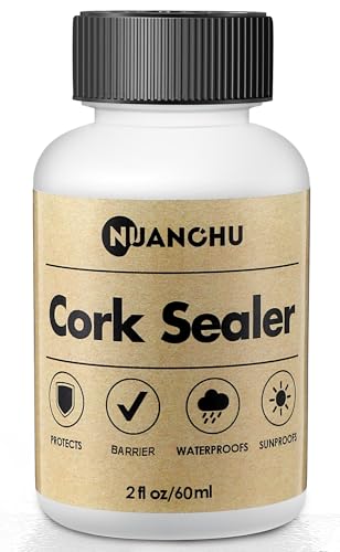 Nuanchu Cork Sealer with Brush Applicator 2 Fl oz Waterproof Protection for Cork Sandals Shoes Preserves & Prevents Drying and Cracking