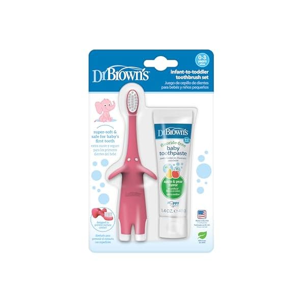 Dr-Browns-Infant-to-Toddler-Toothbrush-Set-14-Ounce-Pink