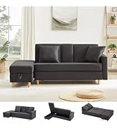 L字型ソファ　ローソファ　三人掛け　ソファベッド　オットマン ソファー ソファ ヘッドレスト 3人掛け カウチソファー 幅202cm