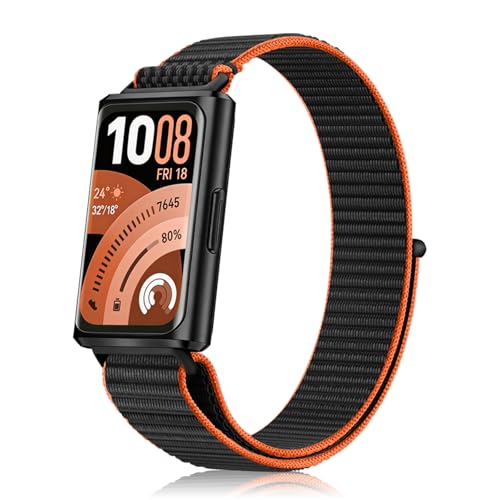 [RoSoki] �o���h HUAWEI Band 11 Pro/HUAWEI Band 11 �Ή� �i�C�����o���h �����x���g �y�� �_�炩�� ���K �ʋC�� �ϊ��� �}�W�b�N�e�[�v �X�|�[�c�ւ��X�g���b�v �����ȒP �������₷�� �j�����p �i �u���b�N�I��