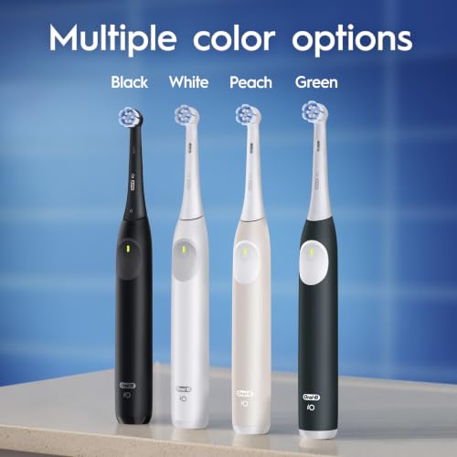 Image of Oral-B iO Series 2 Rechargeable Electric Powered Toothbrush, Pure White with 1 Gentle Care Brush Head - Automatic Pressure Sensor to Protect Gums - 3 Modes - 2 Min Timer