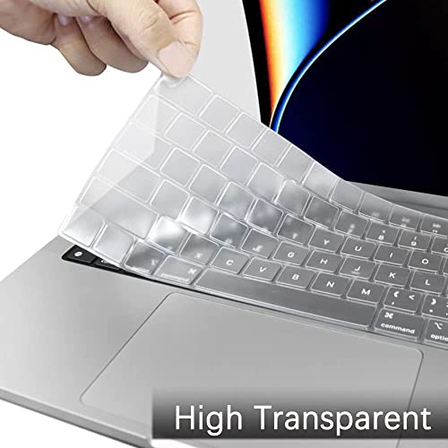 Image of RAYA Premium Keyboard Cover for 2021-2025 Release MacBook Air 13.6 inch [A3240 A3113 A2681 M2 /M3 /M4] & MacBook Air 15.3 inch [A3241 A3114 A2941 M2 /M3 /M4] Keyboard Protector Skin (TPU Clear)