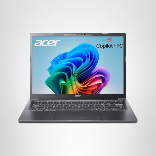 Acer Aspire 14 AI Copilot+ PC | 14" WUXGA Display | Intel Core Ultra 5 Processor 226V | NPU: Up to 40 Tops - GPU: Up to 53 Tops | Intel ARC 130V | 16GB LPDDR5X | 512GB SSD | Wi-Fi 6E | A14-52M-51S1