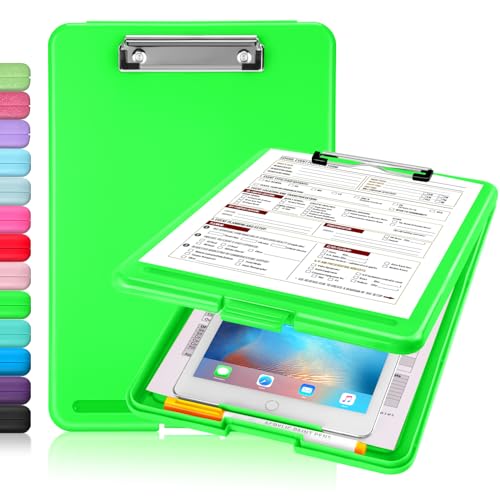 Sooez Clipboard with Storage, Plastic Nursing Clip Boards 8.5x11