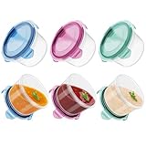 Freshmage Salad Dressing Container to Go, [6 Pack] 2.7 oz Small Condiment Containers with Leakproof Lids for On-the-Go Meals, Reusable Sauce Containers BPA-Free