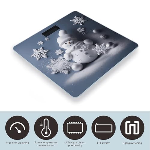 Báscula digital para baño Snowman Stars and Snowflakes miniatura 3