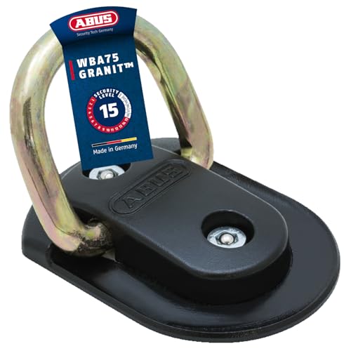 ABUS Wand- und Bodenanker Granit WBA 75 - Befestigungsanker für Fahrrad, Motorrad oder Roller - Diebstahlsicherung für Garagen, Keller, Hauswände Sicherheitslevel 15, Schwarz, One Size