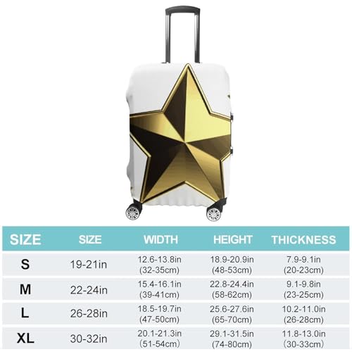 Gold Star Printed Luggage Cover Protector, Fits 18-32 Inch Luggage2