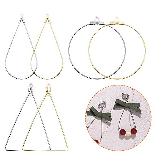 72pcs Beading Hoop Earrings for Jewelry Making,Round Beading Hoop Earrings Bulk Jewelry Making Supplies Jewelry Finding Triangle Teardrop Earring with Hoop for DIY Craft Earring Jewelry Making Earring