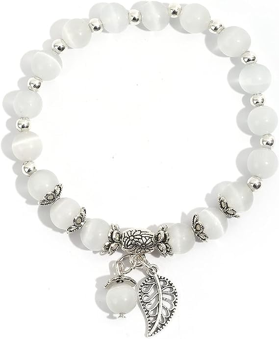 See full amazon price history chart for KHOLAD Natural Stone Beaded Bracelets with Hanging Metal Leaf Charm for Women Girls Kids Suitable Hand Bracelet Adjustable KHOLAD Natural Stone Beaded Bracelets with Hanging Metal Leaf Charm for Women Girls Kids Suitable Hand Bracelet Adjustable (B0CJVM11KV) Amazon Price History, Amazon Price Tracker