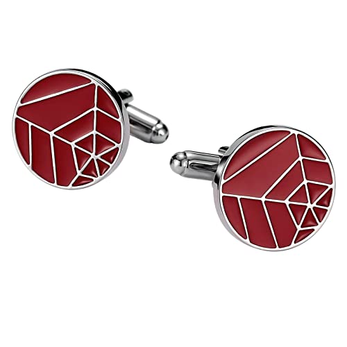 Mancuernillas para hombre set boda diseño araña acero miniatura 1