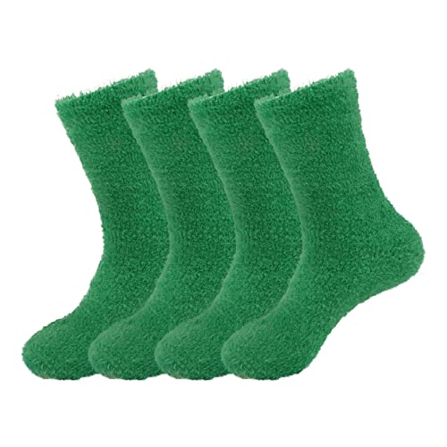 Image of BambooMN Women's Super Soft and Cozy Feather Light Fuzzy Socks - Multiple Color Options - Two Sizes - Value Packs