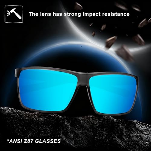Image of MAXJULI XL Z87 Sunglasses for Big Wide Heads Men TR90 Ultralight UV400 Protection Glasses 8108