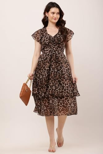 NAKASH ENTERPRISES brown chiffon dress – image 6