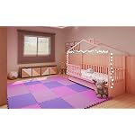 Kit 12 Tatames Tapetes EVA Infantil para Meninas 50x50cm com 1cm de Espessura