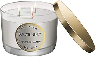 Scenttunine Scented Candle, Pure Natural Organic Soy Wax Candle Jar 40h Burn Time Aromatherapy Fall Candles for Home...