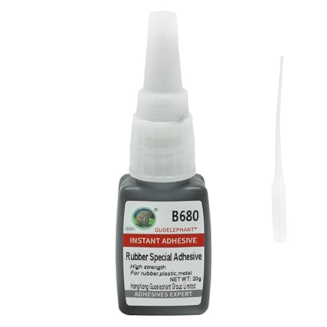 Rubber Glue B680, Rubber Adhesive, for bonding Between Rubber and Rubber, Rubber and Other Material.Instant Super Glue for Rubber, tire, DIY Craft, Rubber Edge, Rubber Tube, etc.