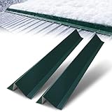 HR Metal Roof Snow Guards 80 ft (4ft x 20) Kit - Forest Green Snow Rail System for Exposed Fastener Ribbed Metal Roofs - Made in USA - 29 Gauge Galvalume Steel - Includes Color-Matched Screws