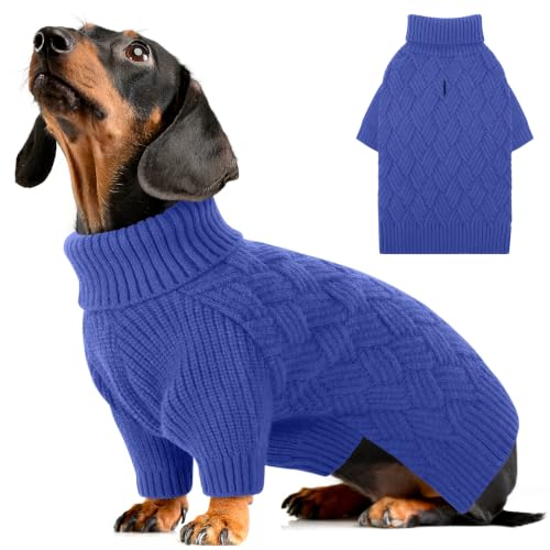 AOFITEE Maglione invernale per cani di taglia media, con collo alto | Maglione per cani a collo alto con apertura per imbracatura, maglione natalizio per cani di taglia piccola, media e grande