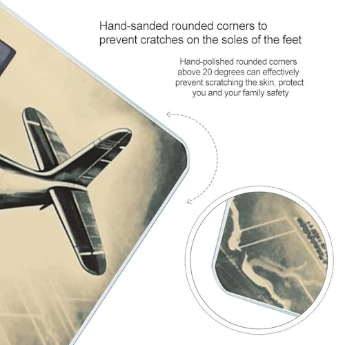 Báscula Digital Retro Avión para Baño Peso Corporal Precisa miniatura 4