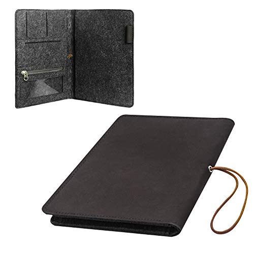 PATOMOS Cuadernos en Cuero A5 de Piel, Funda para Cuaderno, Cubre Libros con Libreta A5