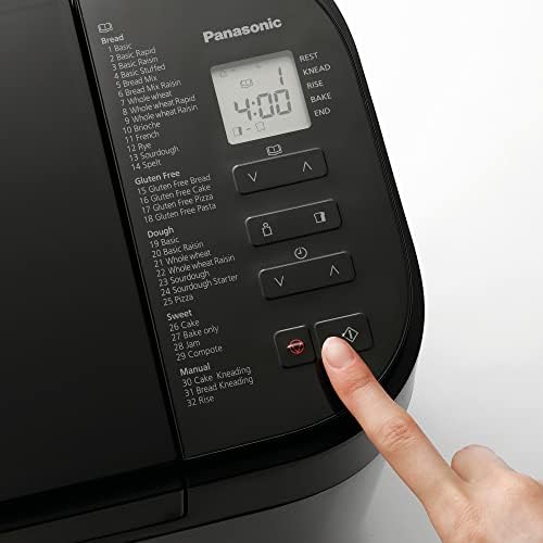 Panasonic YR2540 Fully Automatic Breadmaker, with yeast & nut dispensers, Manual Settings for Bread & Rising, Dual Temperature Sensors, 13 Hours Digital Timer