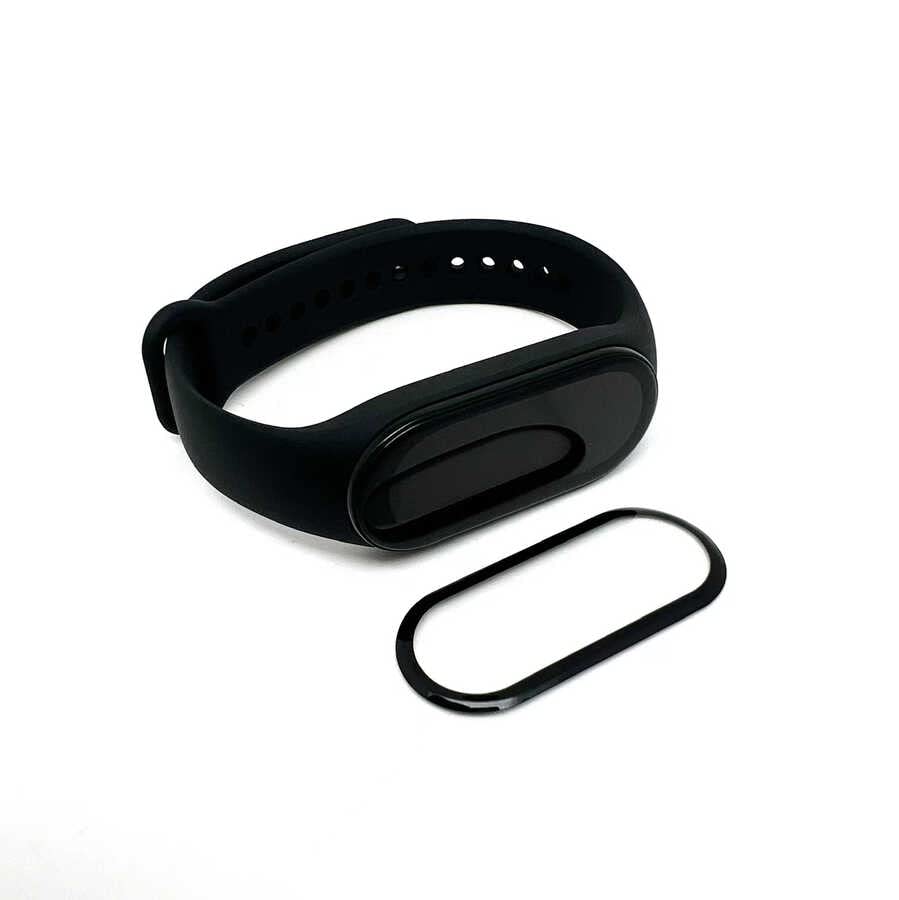 Zore Xiaomi ile uyumlu Mi Band 7 PMMA Pet Saat Ekran Koruyucu Siyah