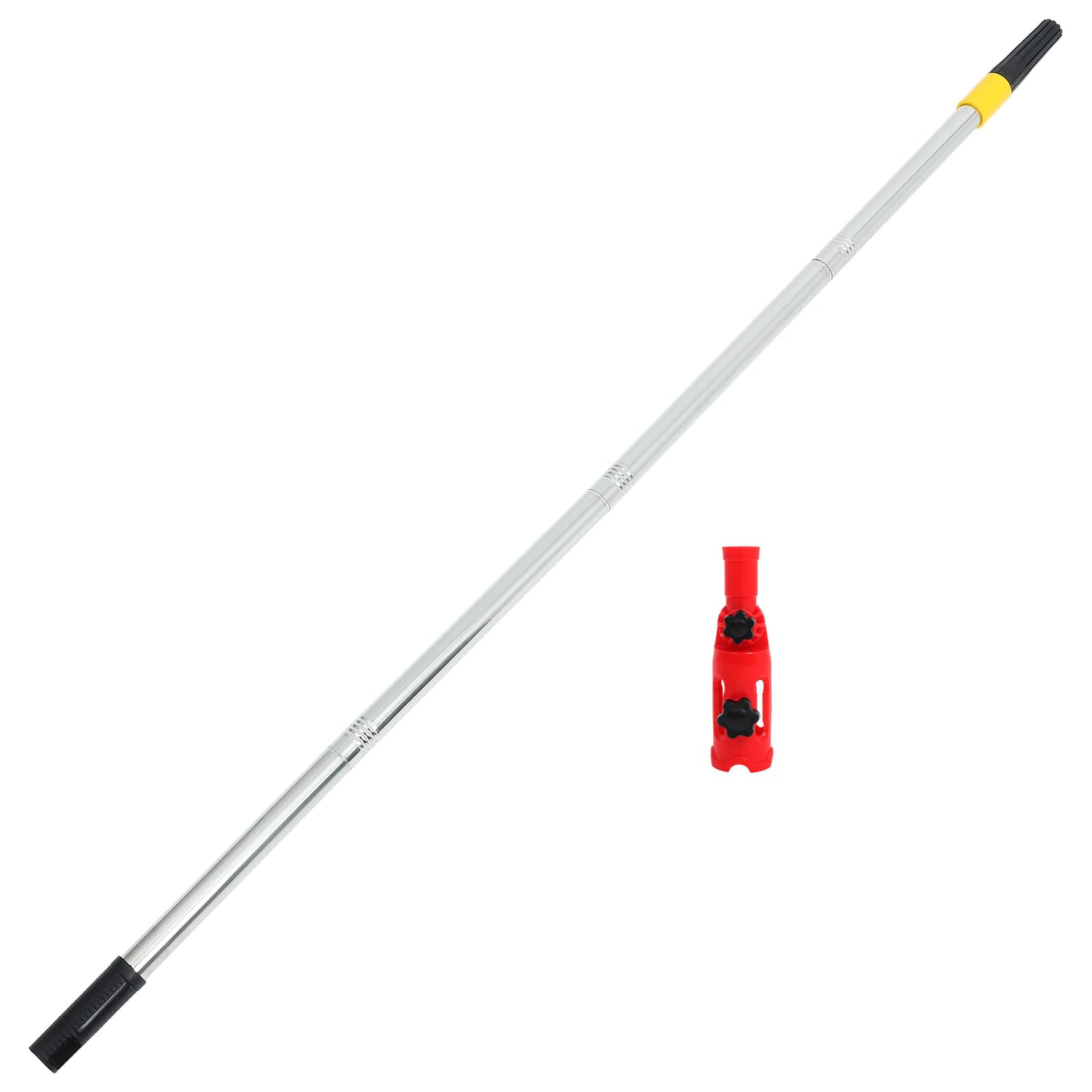 2 Piezas Extensor de Poste para Rodillo de Pintura con Abrazadera Ajustable Multiángulo, Varilla Telescópica de 1,1 M, Soporte Giratorio 360° para Pintar Paredes, Techos y Esquinas