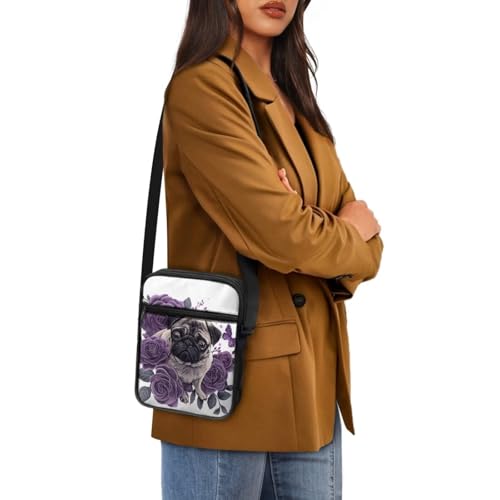 Mini Messenger Bag Small Crossbody Bags for Women Men Sling Bag Satchel Bag with Adjustable Strap and Pockets4