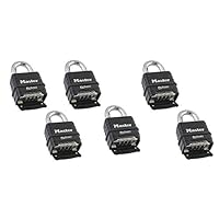 MasterLock 1178D Combination Padlock, Die Cast Body, 3 Pack