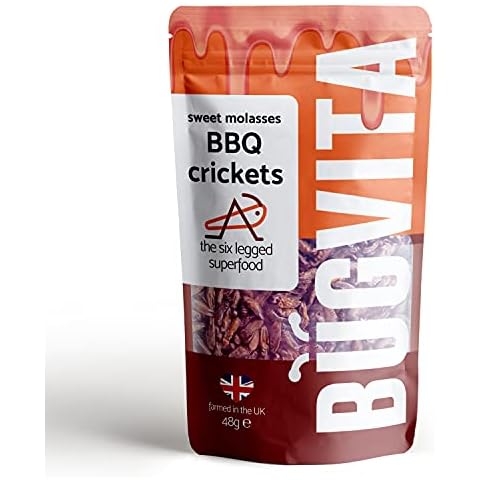 Blackstrap Molasses BBQ Crickets | 48g | Farmed in The UK | Six-Legged Superfood | Edible Insects for Human Consumption Cover