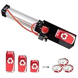 SCIEO Pneumatic Can Crusher, Automatic Cylinder Aluminum Can Crusher with Push Button, Eco-Friendly Funning Recycling Tool for Crushing Soda Beer Cans and Pop Jars, Black