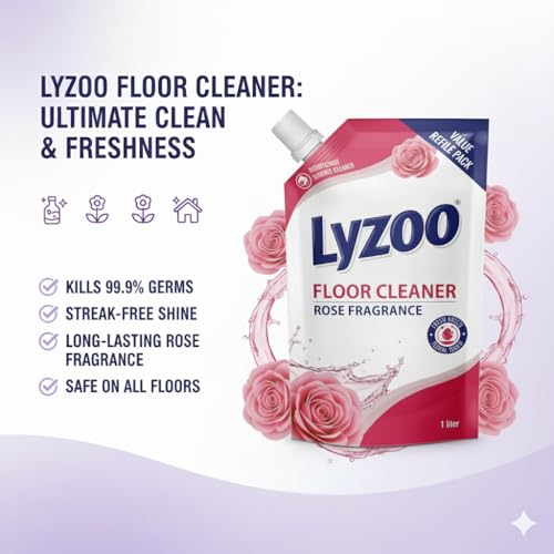 Image of Disinfectant Surface Floor Cleaner Lavender and Rose Fragrance 1 Litre Pack of 2