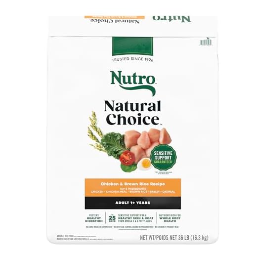 Nutro Natural Choice Dry Dog Food, Adult Dog Dry Food Chicken and Brown Rice Recipe, 36 lb. Bag