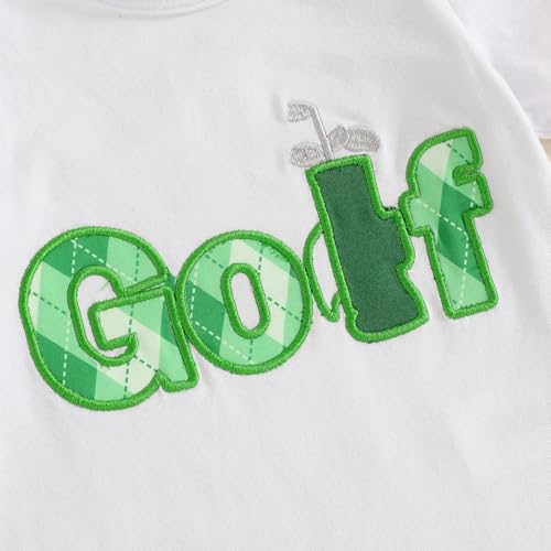 Baby Girl Summer Outfit Short Sleeve Golf Embroidery Romper Bloomers Tutu Skirt Socks Headband 4Pcs Outfits4