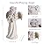 Kssiaz Angel Garden Statue,Memory Guardian Solar Garden Decor with Warm Light,Waterproof Outdoor Garden Decor Praying Angel Figurine Sculpture for Lawn Yard Patio,Sympathy Present,White