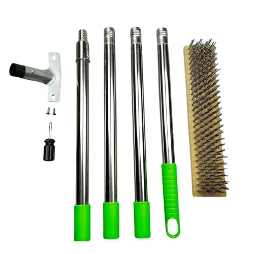 Cepillo de Alambre de Acero Inoxidable - Acero Inoxidable Resistente Desmontable | Fregador de Suelos para Limpiar,para Exteriores: hormigón, baldosas, Juntas de baldosas