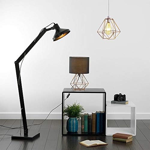 Metal Bulb Guard Lamp Cage, Retro Modern Industrial Vintage Metal Wire Basket Cage for Pendant Light, Lamp Holder, Ceiling Fan Light Bulb Covers Open Style Industrial Grade (Rose Gold)