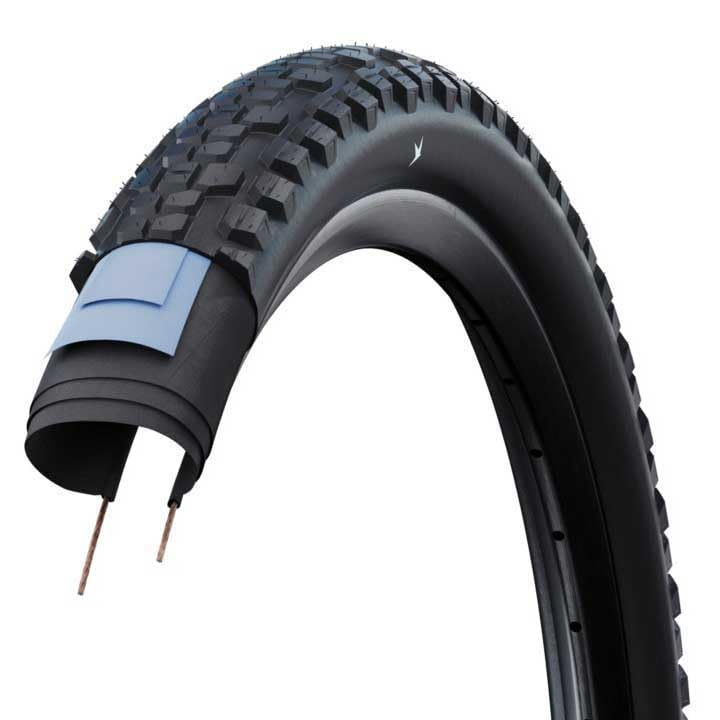 Schwalbe Opony HYBRID Johnny Watts – opony rowerowe SUV E-Bike 27,5/29" MTB – opony radialne Tubeless Ready, ochrona przed przebiciem do roweru elektrycznego RaceGuard