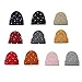 Stylish Knitted Hat Elegant Pearls Pattern Hat Cold Weather Hat Winter Accessory for Fashion Women