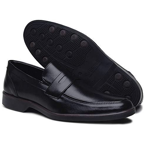 Sapato Oxford Social Masculino Casual Mocassim Sem Cadarço Bertelli - Ref.: 45.000 (40)