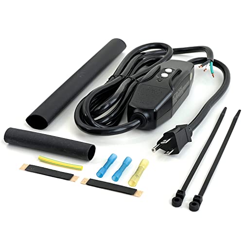 Radiant Solutions Company UL Listed Universal Power Connection Kit - Plug-Into 10-13mm Self-Regulating Heat Cable Or Heat Tape with Ground Fault Protected Plug - Gutter & Roofing Protection