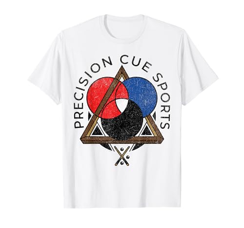 Precision Cue Sports Snooker Player Billiard Ball Triangle T-Shirt
