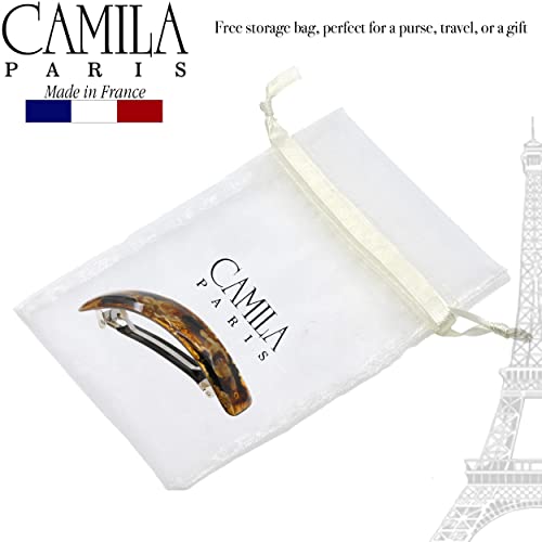 Camila Paris CP3331 Grampo de cabelo francês para meninas, dourado, fecho de metal emborrachado, pre
