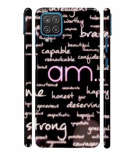 Image of Printed Hard Back Case Cover & Compatible for Samsung Galaxy M12 / Samsung F12 / Samsung A12 | Motivation Quotes (Multicolor) - D1190
